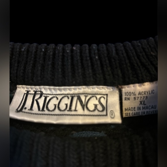 J.Riggings vintage geometric striped Acrylic sweater - Picture 3 of 3